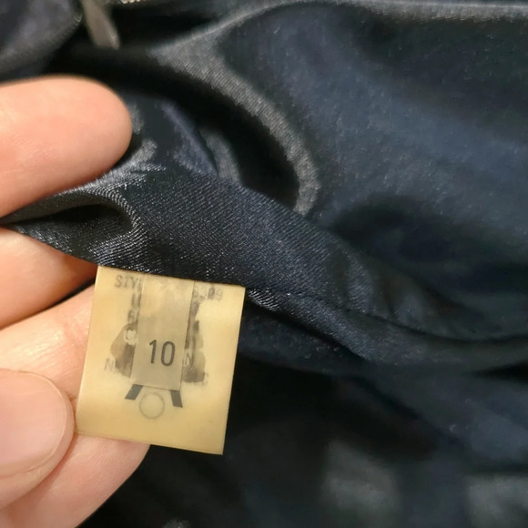 ELIE TAHARI Blue Black Snake Print 80% Linen Pencil Skirt, Fully Lined, Size 10 - Picture 13 of 16